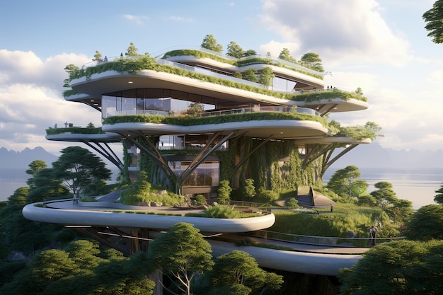 Concepto de arquitectura sostenible