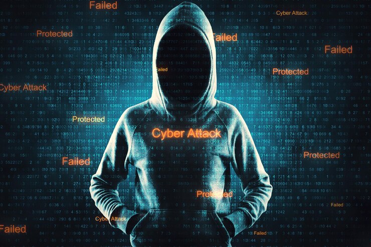 Foto concepto de ataque de virus y malware
