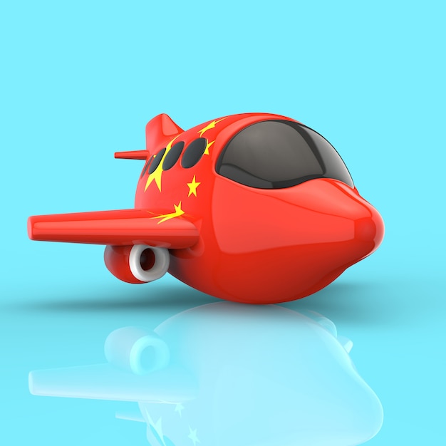 Concepto de avión y transporte - Ilustración 3D