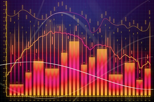 Concepto de banca y finanzas de crecimiento del mercado