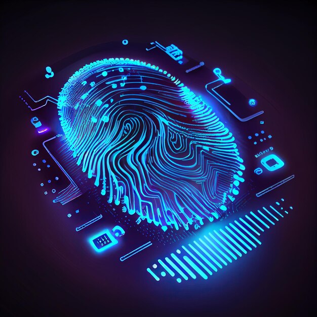 Concepto de biometría digital