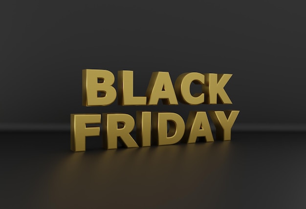 Concepto de Black Friday 3D con globos