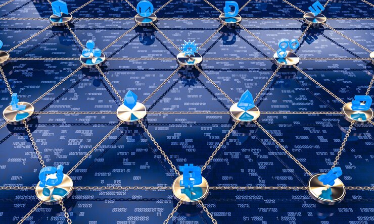 Foto concepto de blockchain