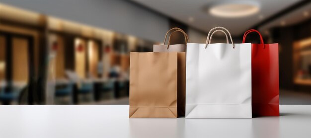 Foto concepto de bolsas de papel para la venta