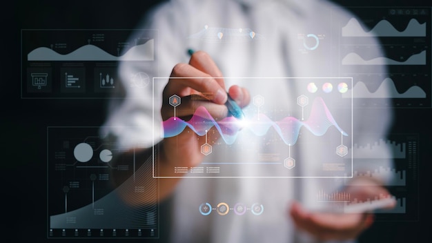 Concepto de Business Intelligence herramientas de gestión de análisis de datos inteligencia creación de estrategias corporativas toma de decisiones basada en datos