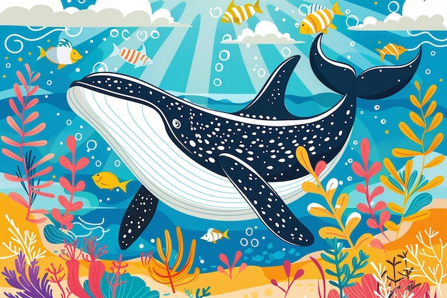 El concepto del cartel del Día Mundial de los Océanos