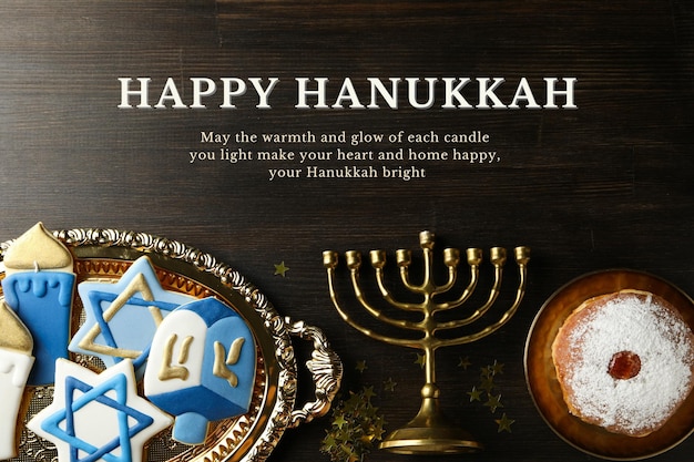 El concepto de celebrar los atributos tradicionales de la fiesta de Hanukkah
