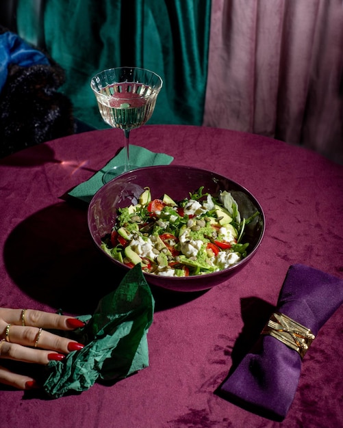 Concepto de cena en un restaurante.