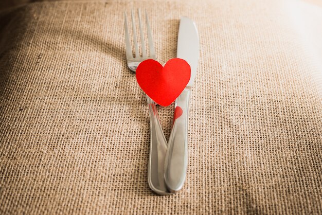 Concepto de cena romántica de San Valentín