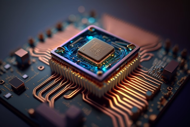 Concepto de chip de computadora