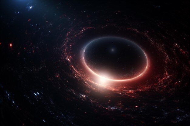 concepto de ciencia ficción de agujero negro por Generative AI