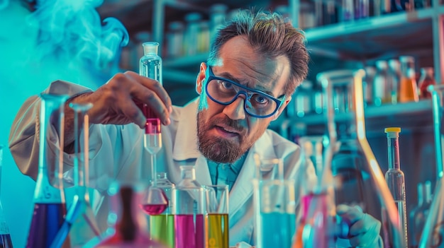 concepto de científico loco ai generativo