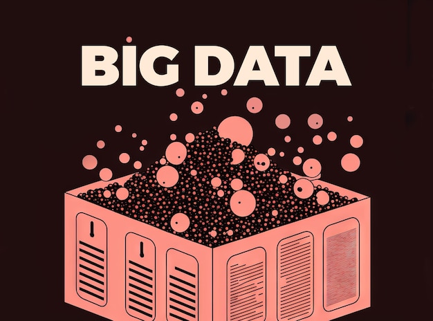 Concepto de clasificación de datos con bloques y gráficos Ilustración de gestión y recopilación de manipulación de datos grandes IA generada