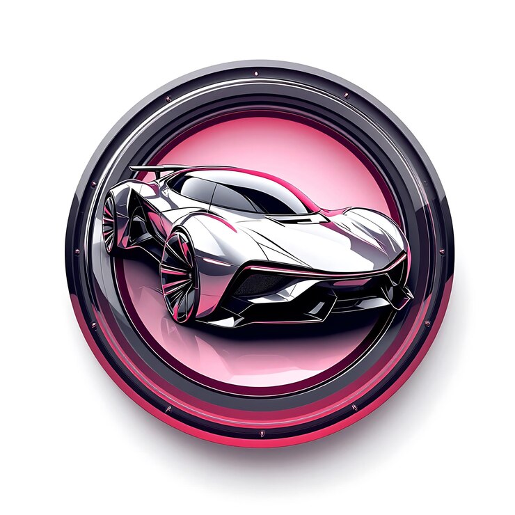 Foto concepto de coche deportivo futurista con diseño aerodinámico elegante