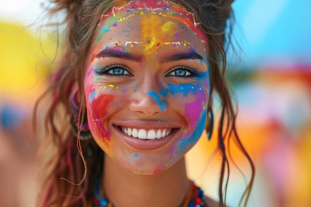 El concepto de un colorido festival de Holi