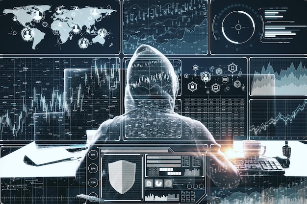 Concepto de comercio y malware