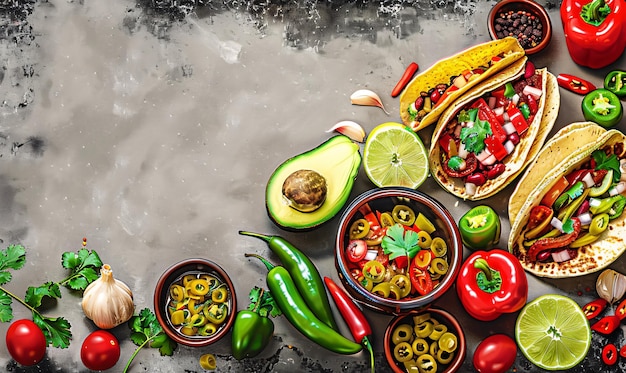 El concepto de la comida mexicana Cinco de Mayo