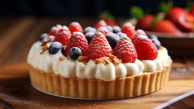 Concepto de comida de pastel de tarta recién horneado