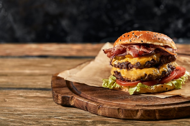 Foto el concepto de comida rápida estadounidense