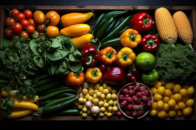 Concepto de comida saludable verduras y cereales frescos