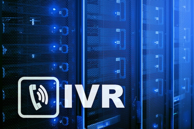 Concepto de comunicación de respuesta de voz interactiva IVR