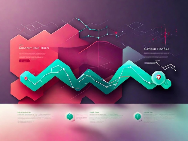 Concepto de conexión de red abstracta con hexágonos y ondas Visualización de grandes datos Redes sociales y transferencia de datos Fondo científico y tecnológico Ilustración vectorial