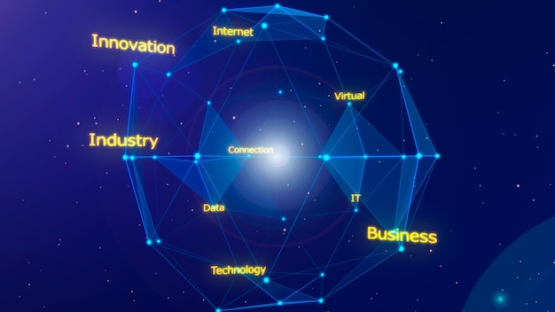 Concepto de conexiones de datos y red global. Tecnología digital