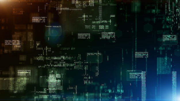 Concepto de conexiones de red de datos digitales y ciberespacio digital. Transferencia de datos digitales a Internet de alta velocidad, concepto de fondo abstracto digital de tecnología futura.