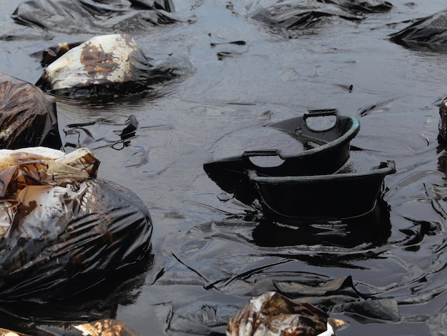 Foto concepto de contaminación del agua conservación del medio ambiente