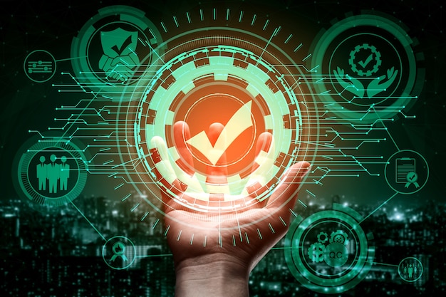 Foto concepto de control de calidad y garantía de calidad de qa