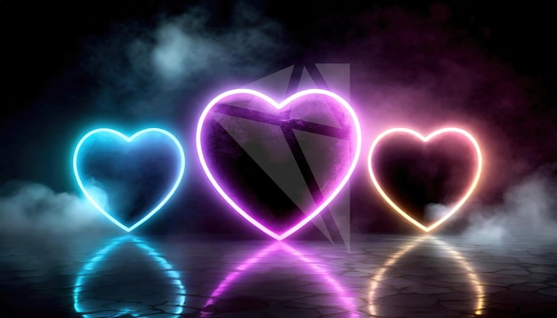 concepto de corazón de neón