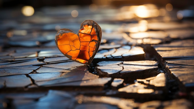 Foto el concepto del corazón roto y el final del amor el rechazo de fondo de la imagen de escritorio de fondo de pantalla