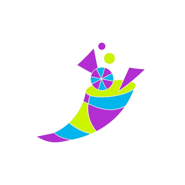 Concepto de cornucopia abstracta Estilo de dibujos animados Ilustración vectorial