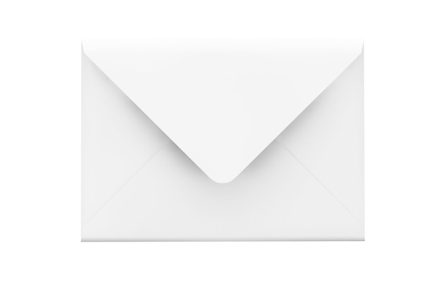 Concepto de correo electrónico. Sobre detallado sobre un fondo blanco.