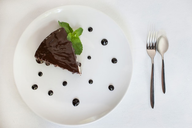 Concepto de creatividad de receta de postre de pastel de chocolate de arte de fotografía de alimentos