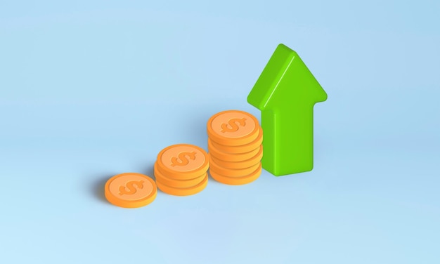 Concepto de crecimiento empresarial y éxito financiero