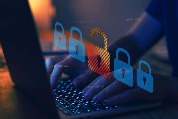 El concepto de crimen cibernético de ataque hacker