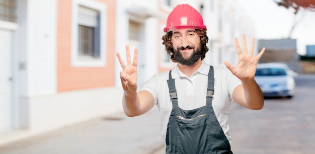 Concepto de cuenta atrás del trabajador joven