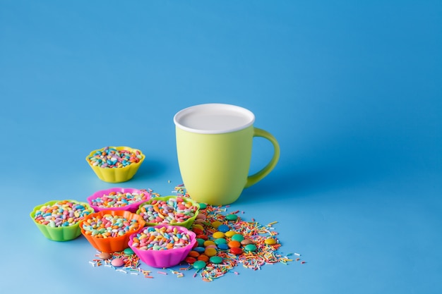 Concepto de decoración de vacaciones dulces dulces