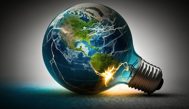 Concepto del Día Internacional de la Energía Día Mundial del Medio Ambiente Día Nacional de la Conservación de la EnergíaGenerative Ai