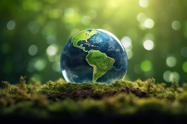 concepto del Día Mundial del Medio Ambiente y de la Madre Tierra