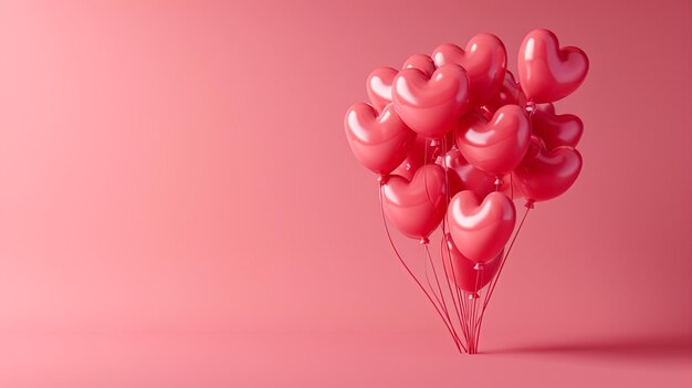 El concepto del Día de San Valentín son los globos en forma de corazón.