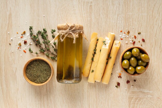 Foto concepto de diferentes cocinas del mundo comida y cocina italiana