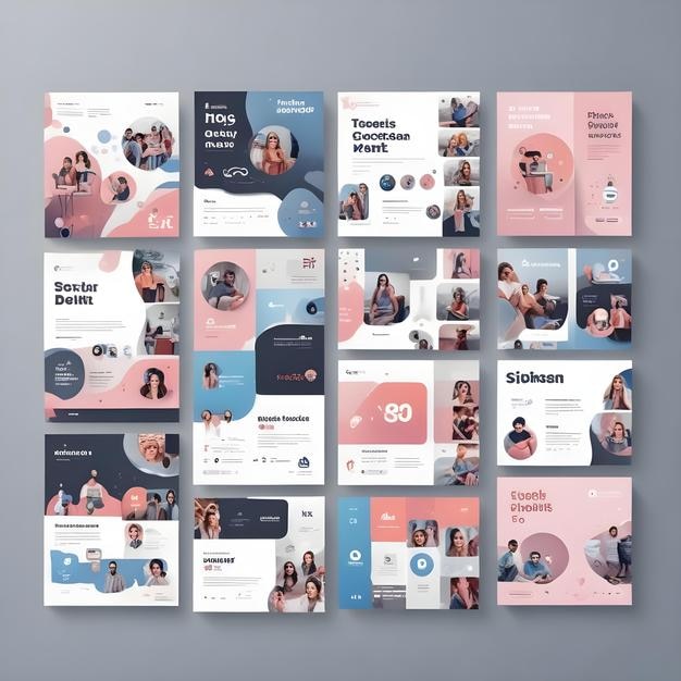 Concepto de diseño creativo de medios sociales