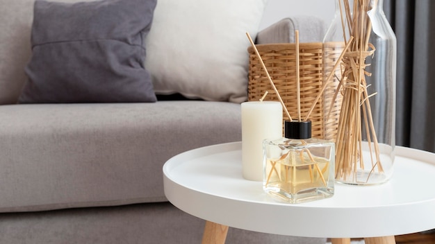 El concepto de diseño interior de una habitación hermosa