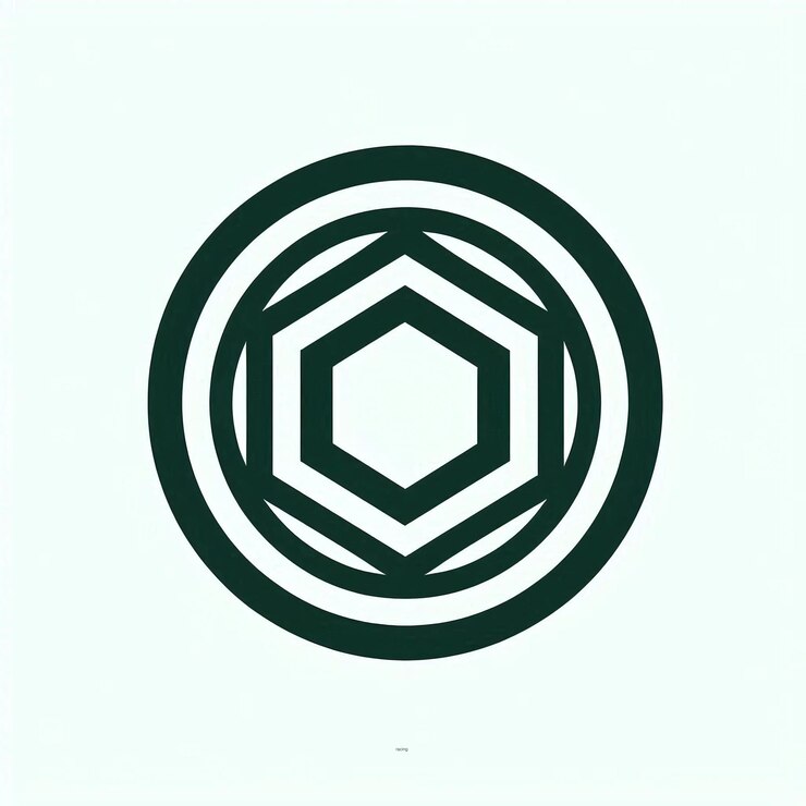 Foto el concepto de diseño del logotipo de hexagon