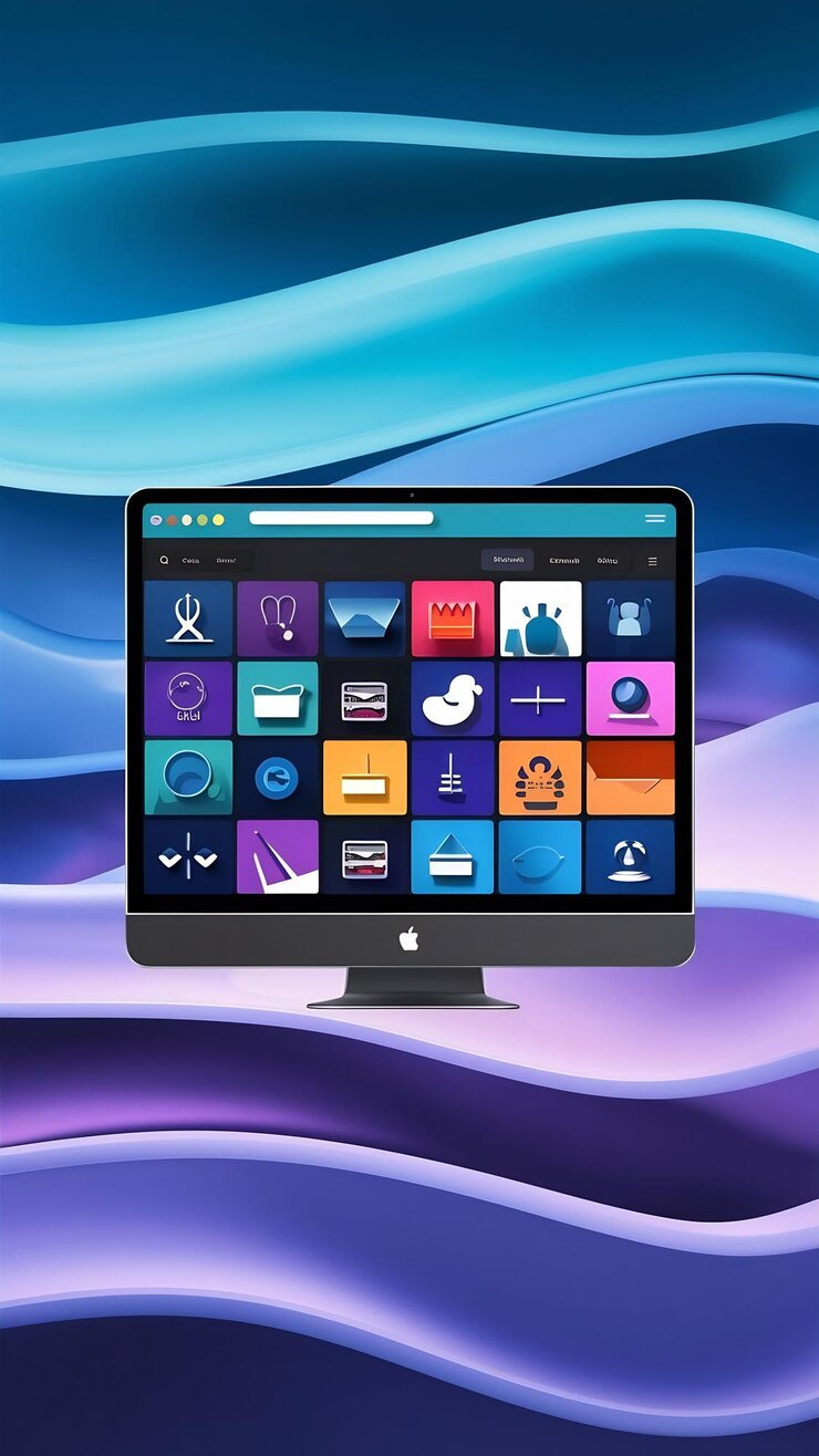 Foto concepto de diseño web por computadora