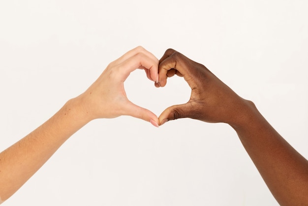 Foto concepto de diversidad con las manos