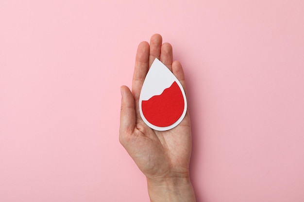 Concepto de donación de sangre de sensibilización y donación.