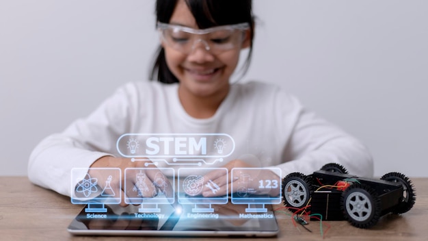 Concepto de educación STEM Ciencia Tecnología Ingeniería Matemáticas Ciencia Técnica Concepto de educación